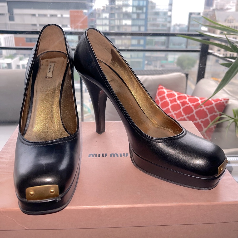 Miu Miu Brass Toe Heels - Size 41 - Worn Once